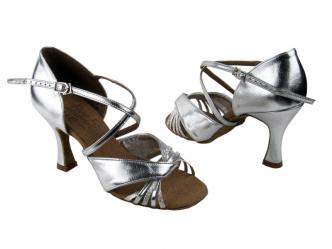 dansschoenen zilver leder  